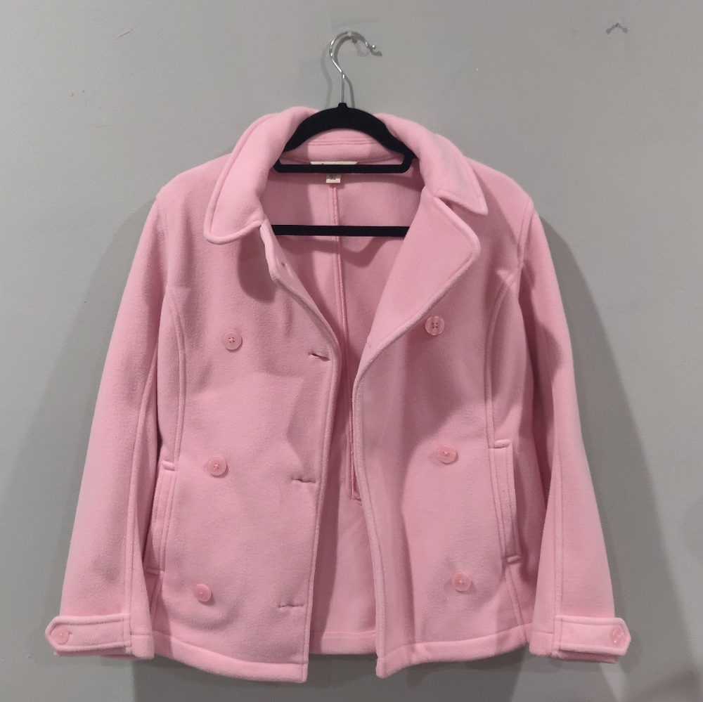 Lands' End Kids Pink Pea Coat